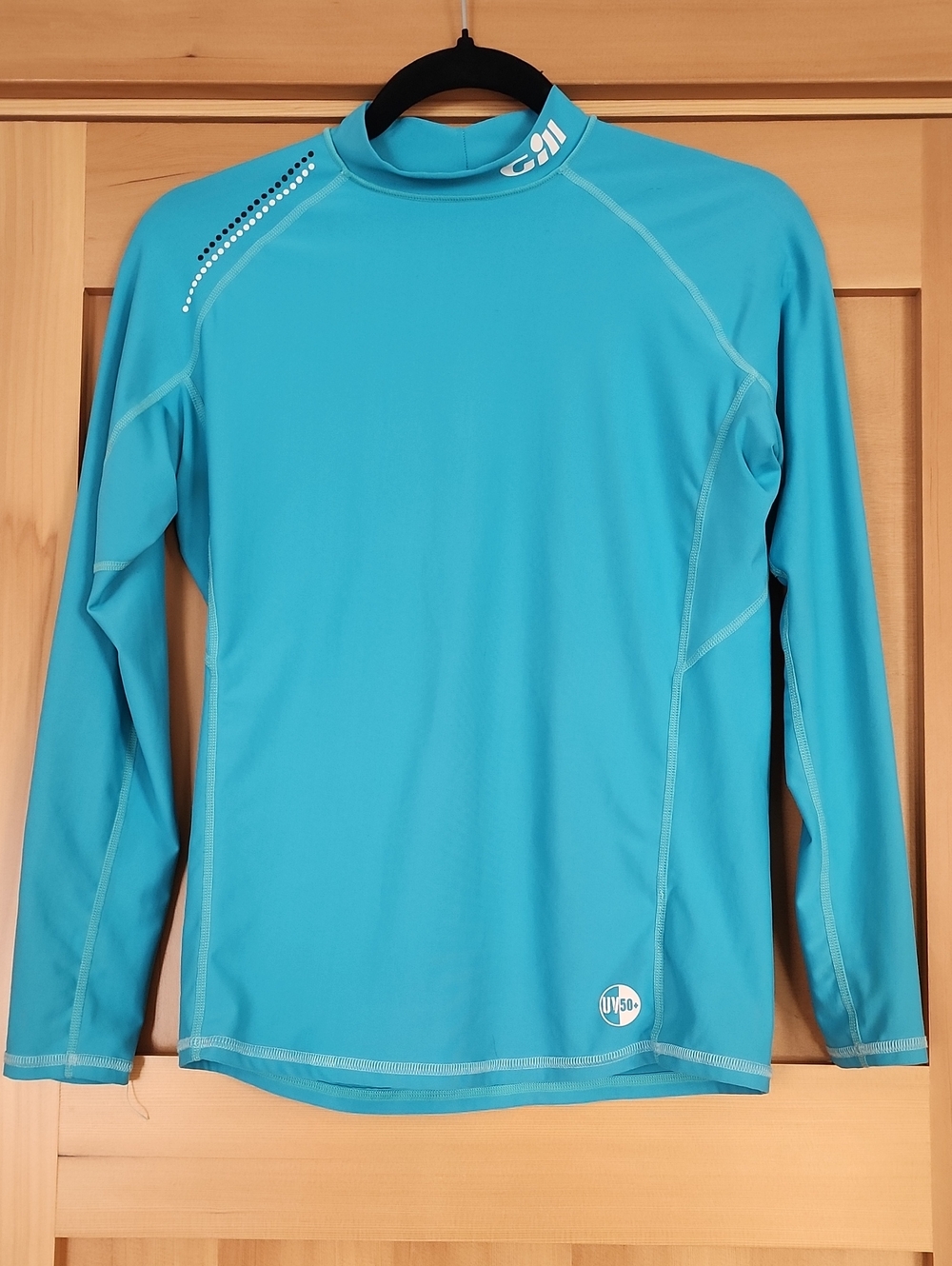 Womans Long-Sleeve Swim Rash Guard - Turquoise
